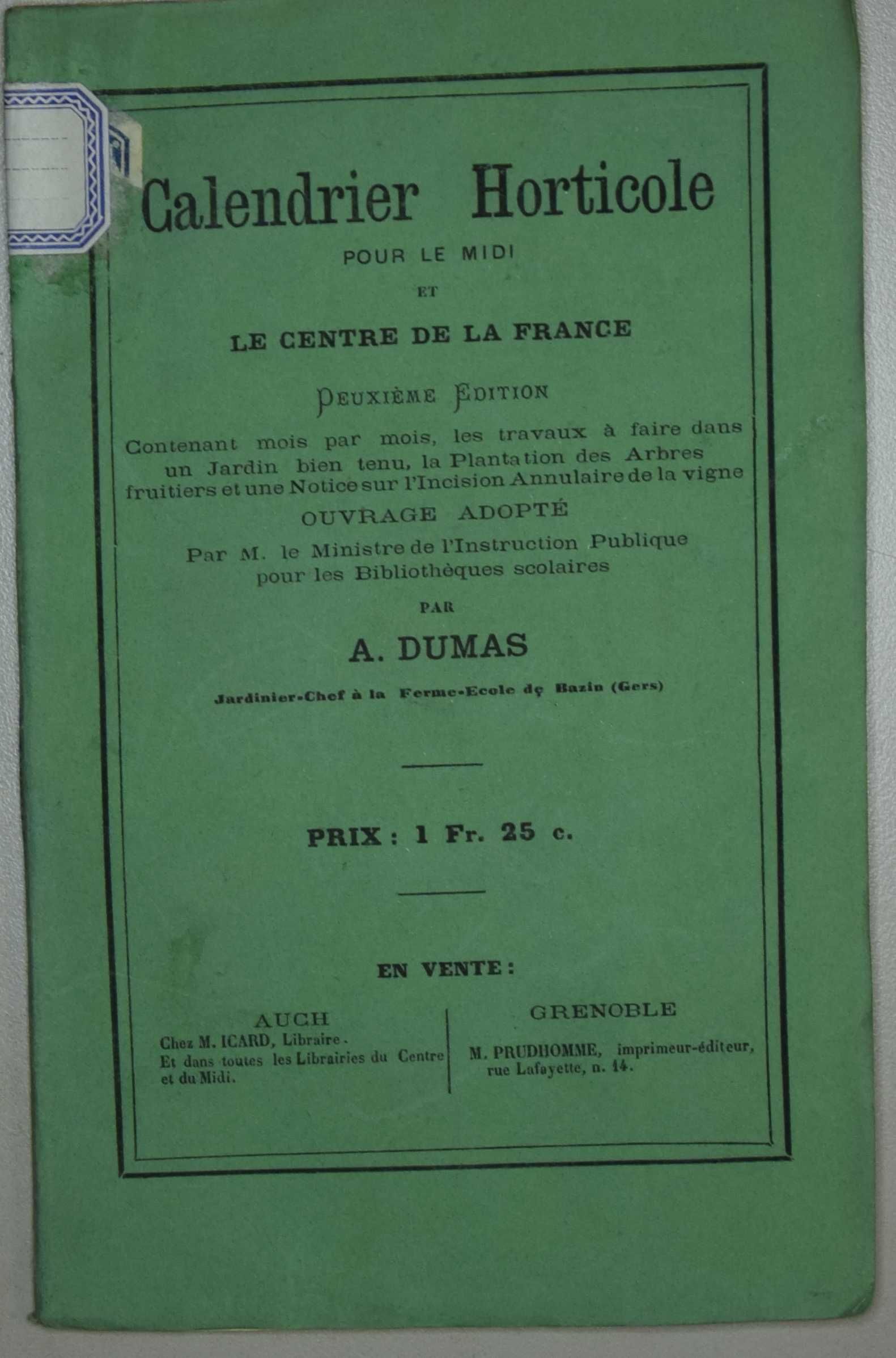 Calendrier horticole pour le Midi et le Centre France