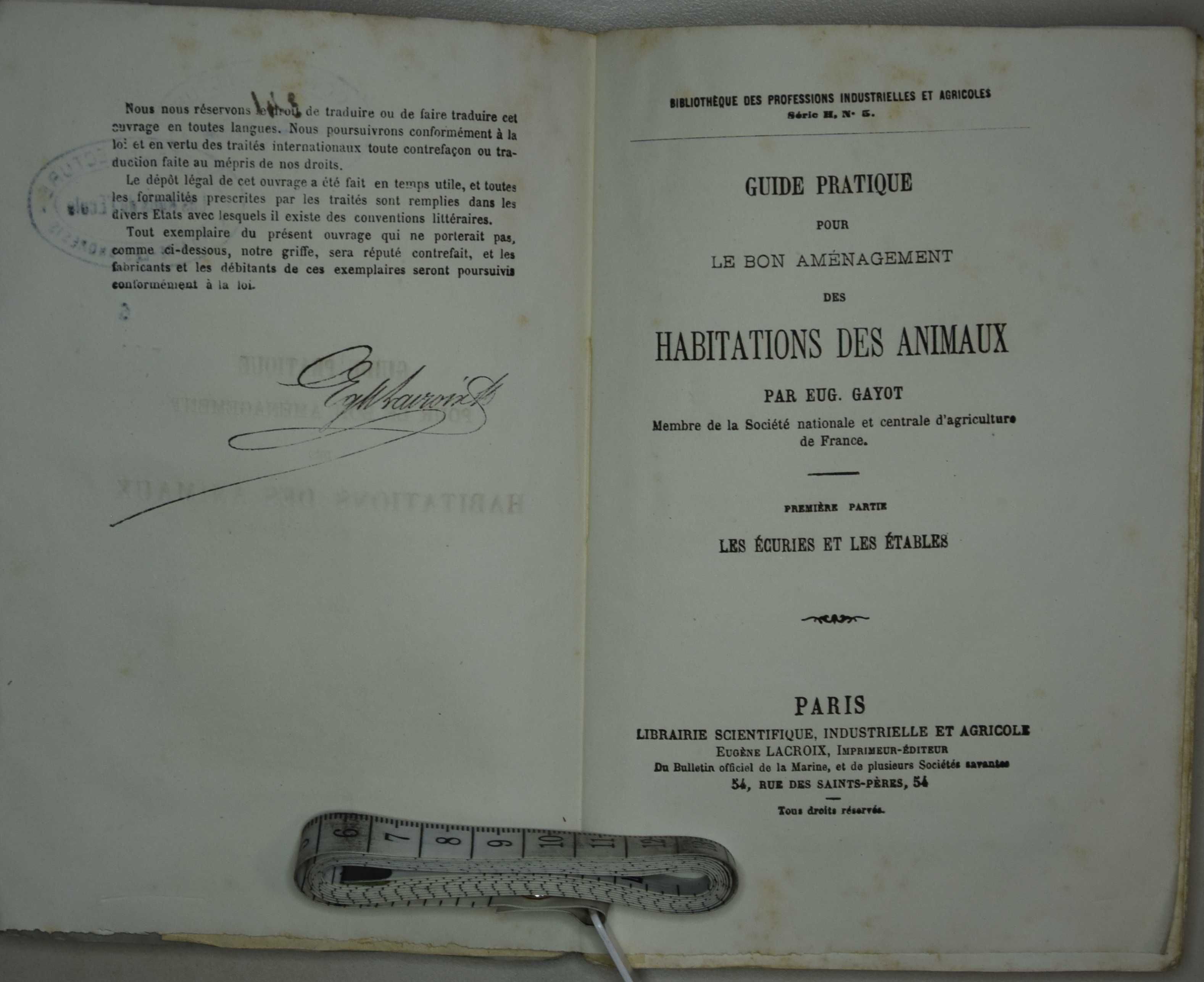 Page de titre avec signature imprimée