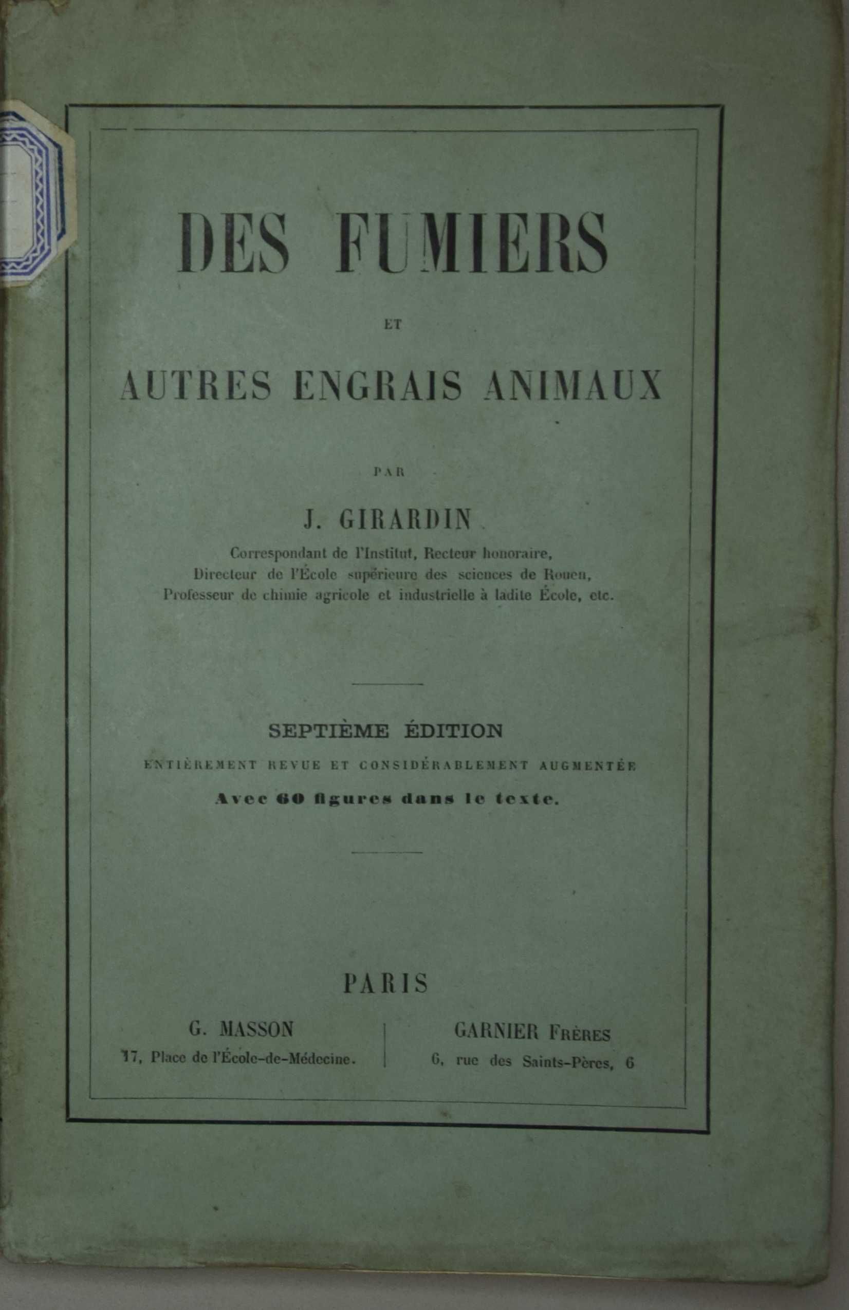 Des fumiers et engrais animaux